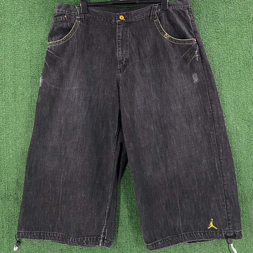 VTG Y2K Rare Air Jordan Flight Extreme Baggy Wide Leg Skater Denim Jeans 43x22